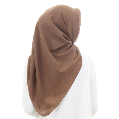 Ayudia Voal Bawal Plain Hijaberies - Mocca