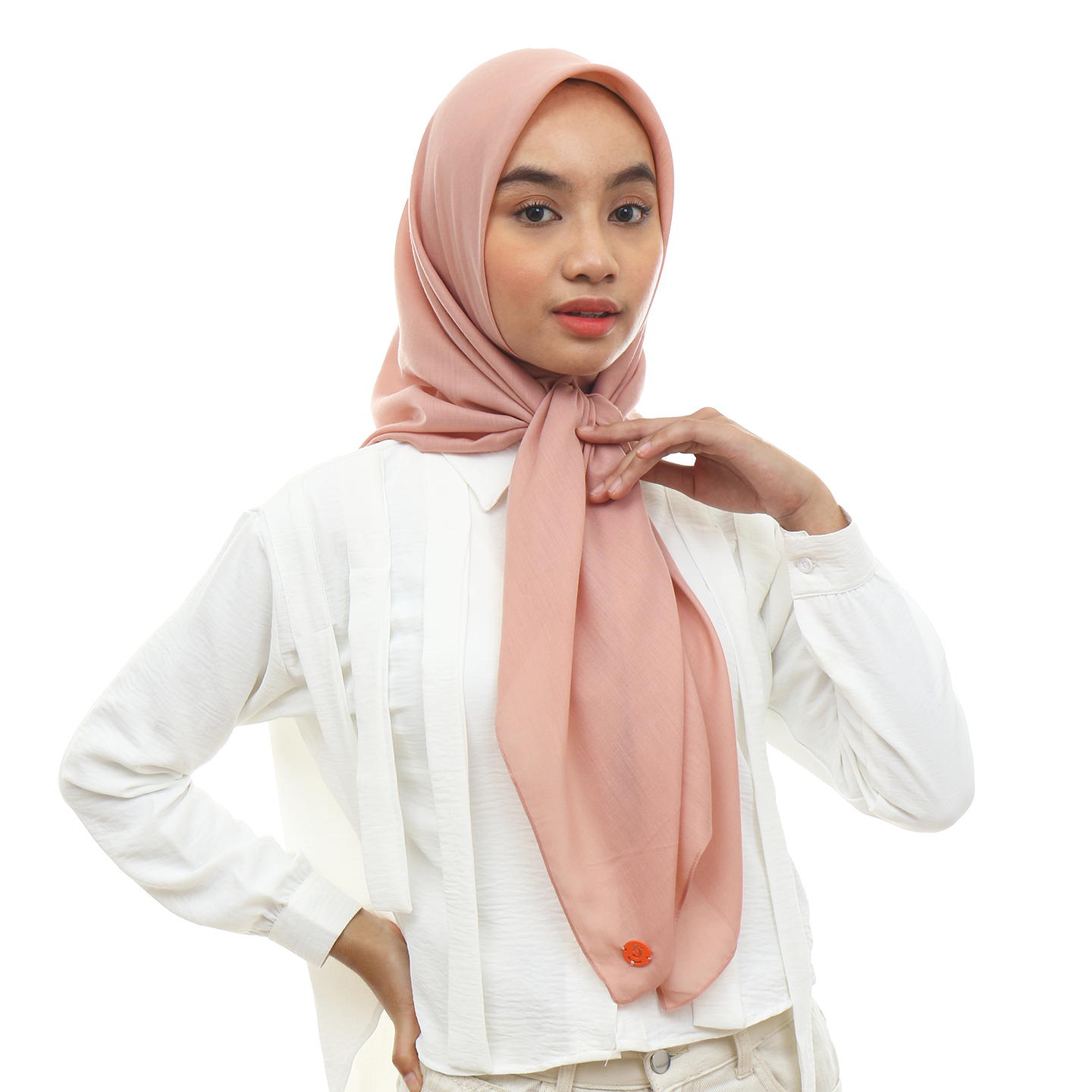 Ayudia Voal Bawal Plain Hijaberies - Powder Puff