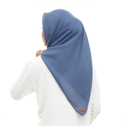 Ayudia Voal Bawal Plain Hijaberies - Blue Jeans