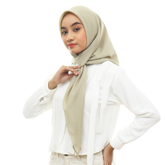 Ayudia Voal Bawal Plain Hijaberies - Sage Green