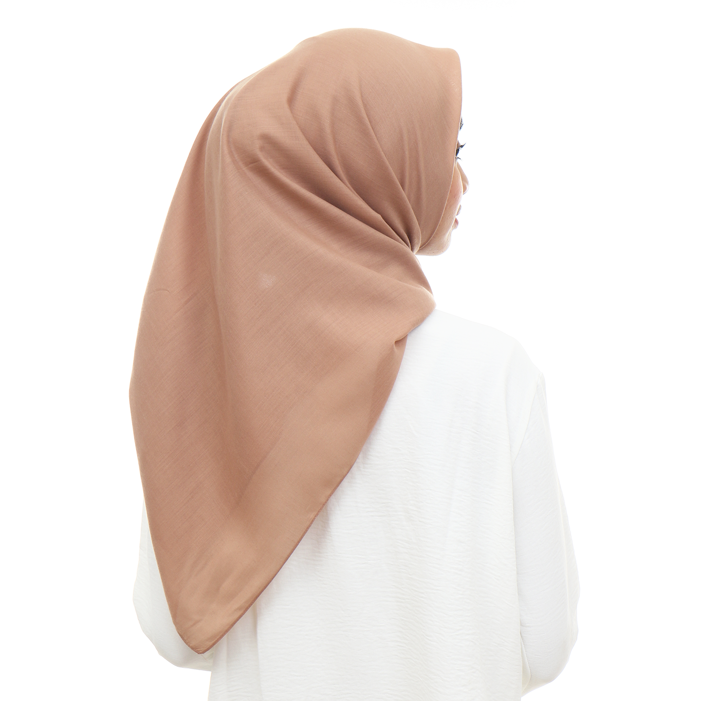 Ayudia Voal Bawal Plain Hijaberies - Latte