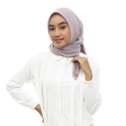 Ayudia Voal Bawal Plain Hijaberies - Soft Lavender