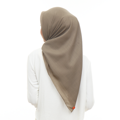 Ayudia Voal Bawal Plain Hijaberies - Simply Taupe