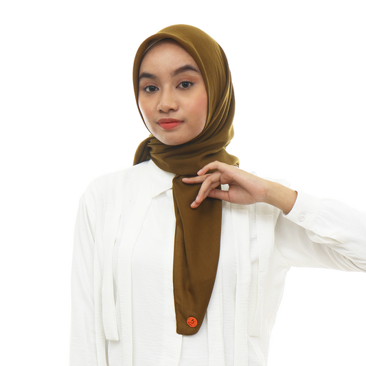 Ayudia Voal Bawal Plain Hijaberies - Butternut