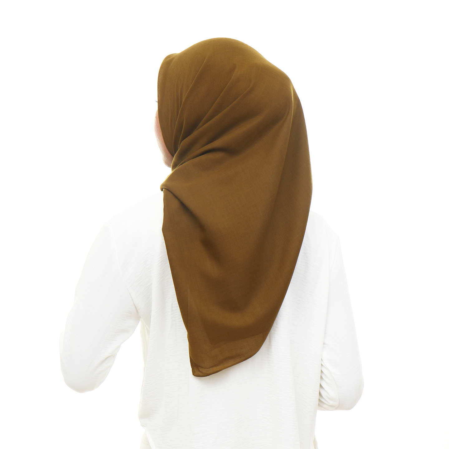 Ayudia Voal Bawal Plain Hijaberies - Butternut