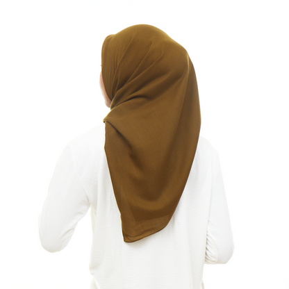 Ayudia Voal Bawal Plain Hijaberies - Butternut