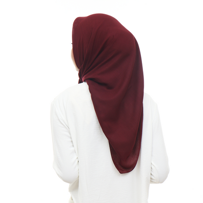 Ayudia Voal Bawal Plain Hijaberies - Maroon