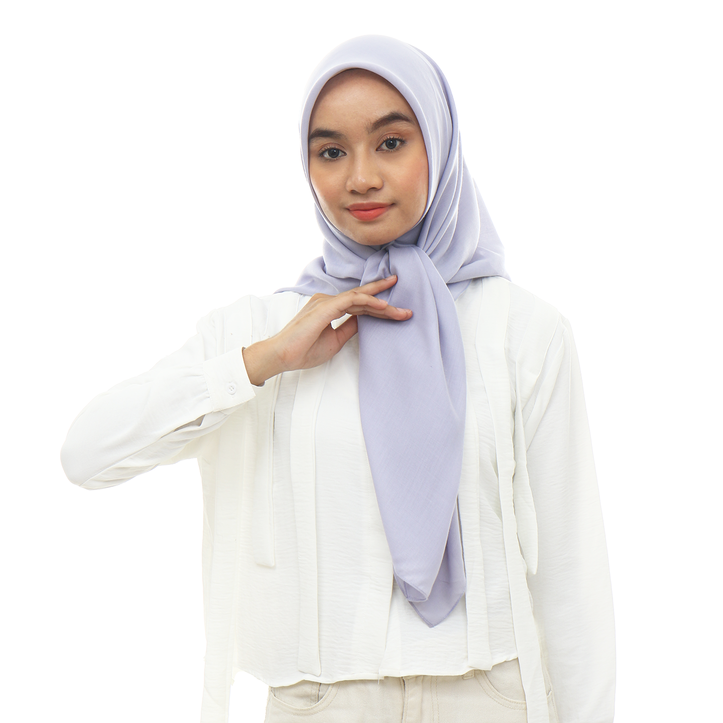 Ayudia Voal Bawal Plain Hijaberies - Lavender Blue