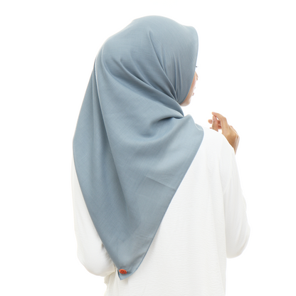 Ayudia Voal Bawal Plain Hijaberies - Dust Blue