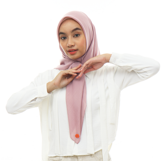 Ayudia Voal Bawal Plain Hijaberies - Blush