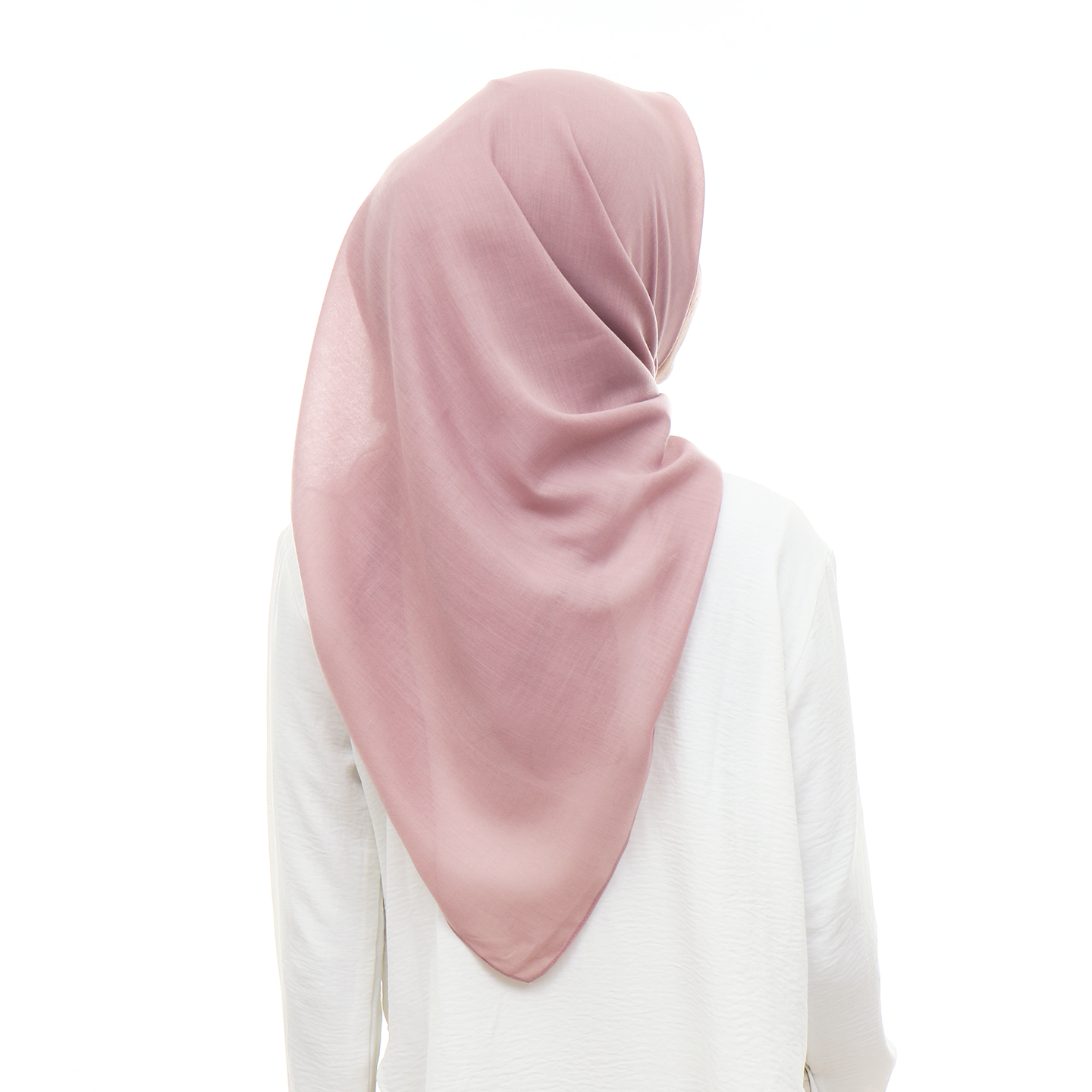 Ayudia Voal Bawal Plain Hijaberies - Blush