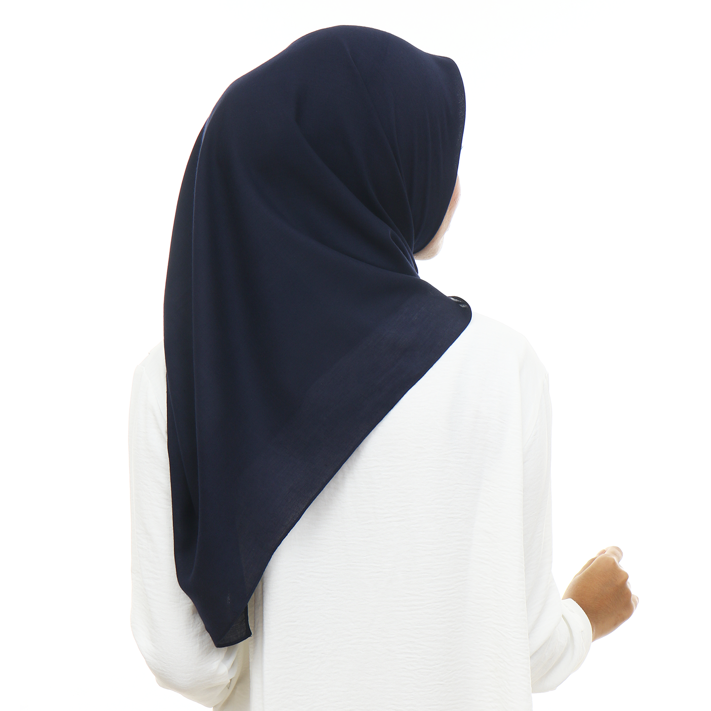 Ayudia Voal Bawal Plain Hijaberies - Navy