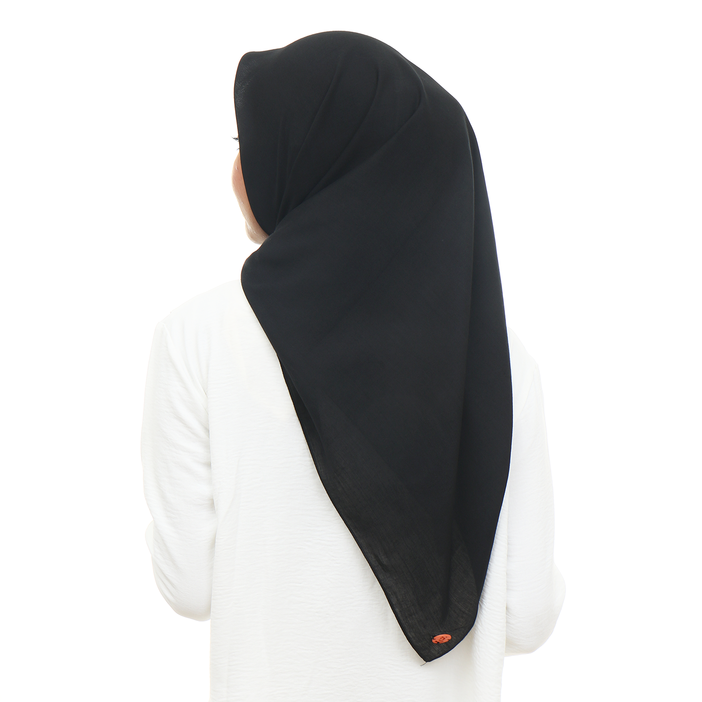 Ayudia Voal Bawal Plain Hijaberies - Black