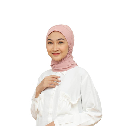 Jiran Pashmina Instan Ceruty Babydoll Hijaberies - Rose