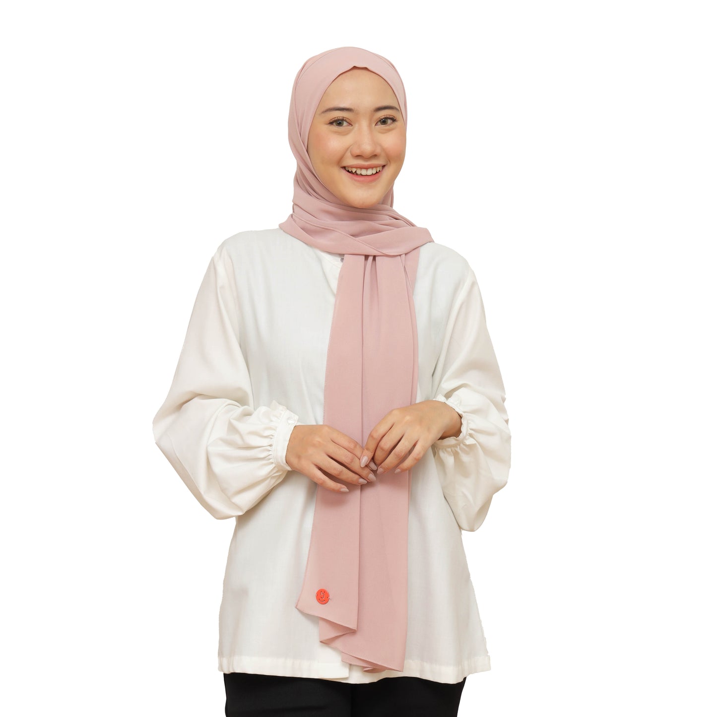 Jiran Pashmina Instan Ceruty Babydoll Hijaberies - Blush