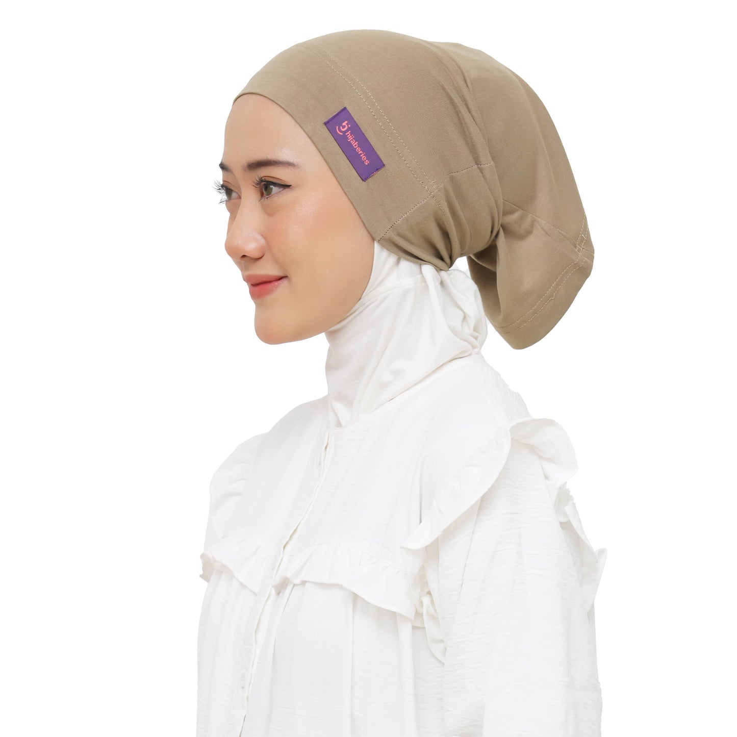 Inner Hijab Long Headband Cotton Rayon Hijaberies - Khaky