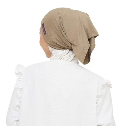 Inner Hijab Long Headband Cotton Rayon Hijaberies - Khaky