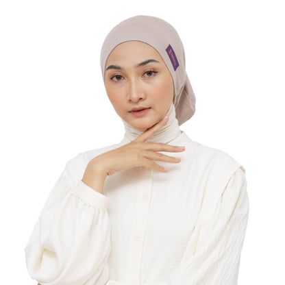 Inner Hijab Long Headband Cotton Rayon Hijaberies - Beige