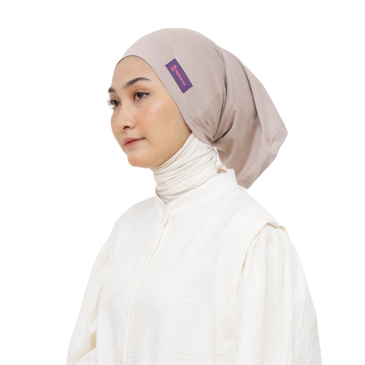 Inner Hijab Long Headband Cotton Rayon Hijaberies - Beige