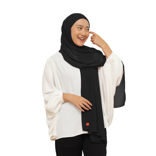 Malaka Pashmina Inner Hijaberies - Black