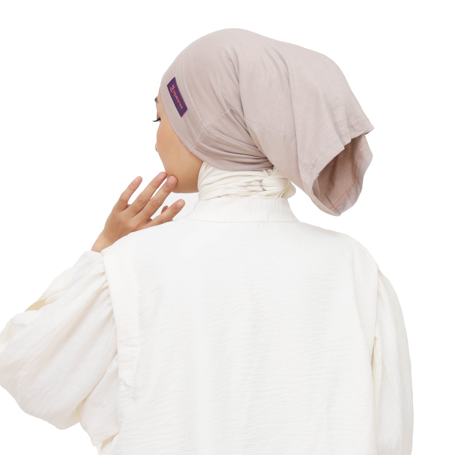 Inner Hijab Long Headband Cotton Rayon Hijaberies - Beige