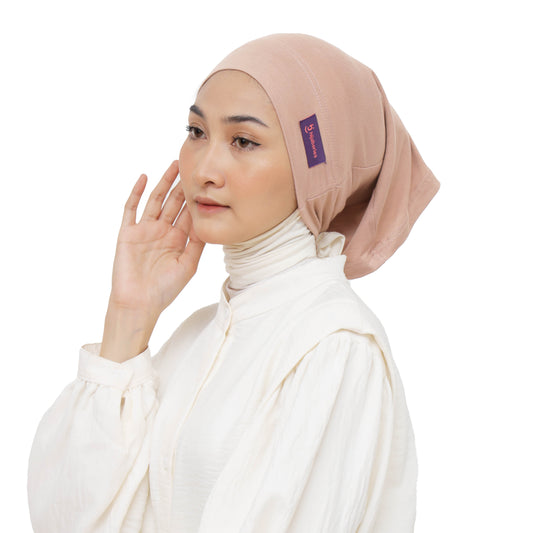 Inner Hijab Long Headband Cotton Rayon Hijaberies - Mocca