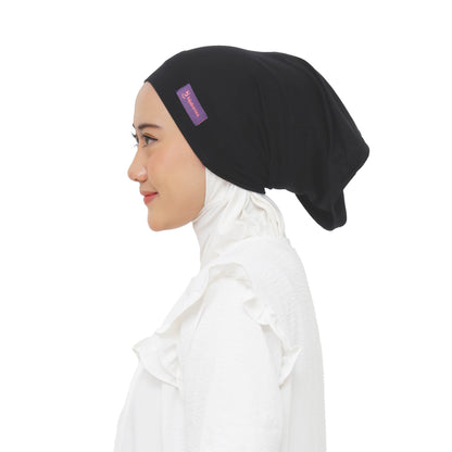 Inner Hijab Long Headband Cotton Rayon Hijaberies - Black