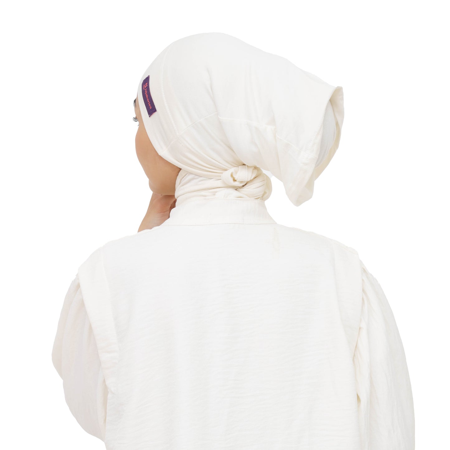 Inner Hijab Long Headband Cotton Rayon Hijaberies - Broken White