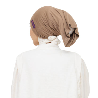 Inner Hijab Long Headband Cotton Rayon Hijaberies - Cappucino