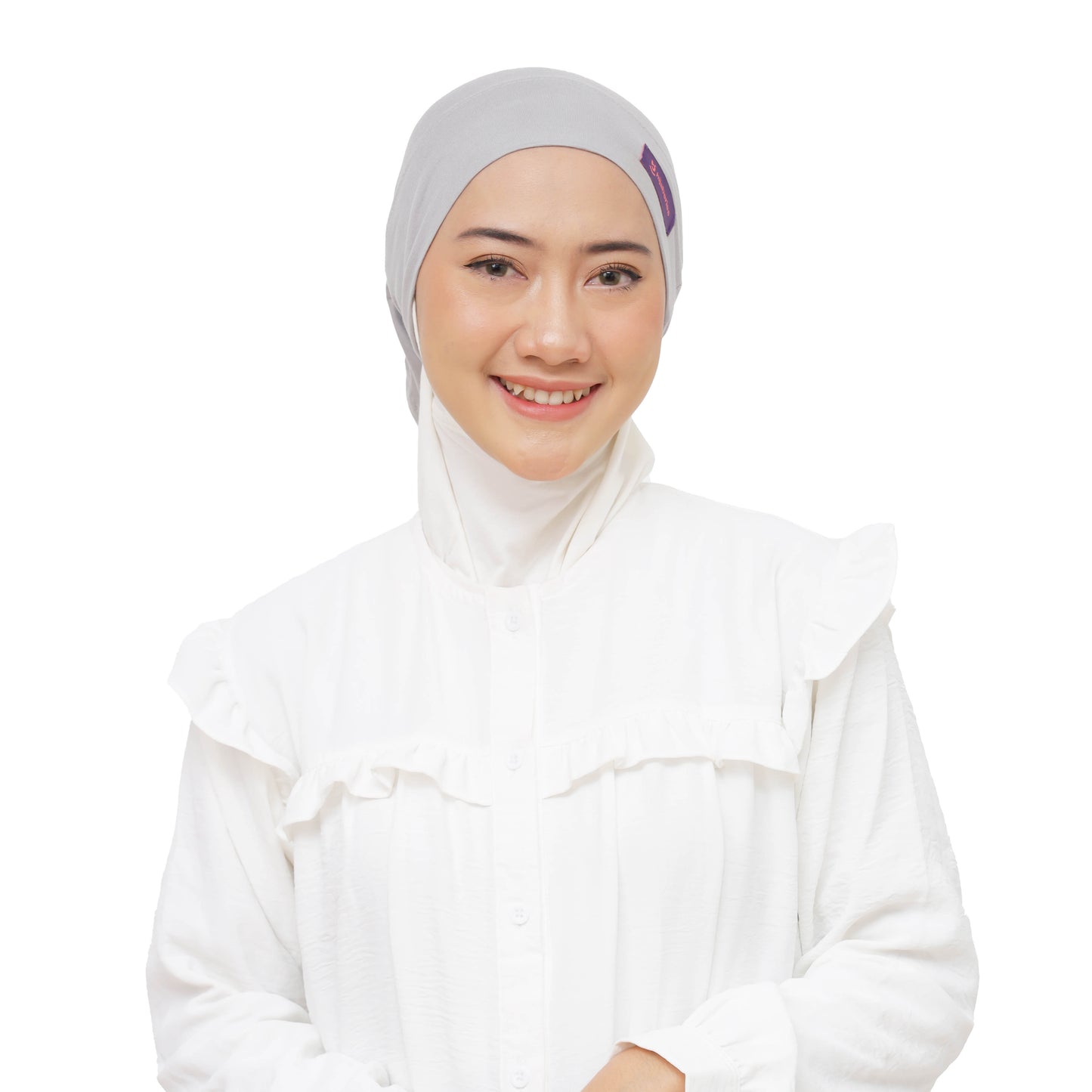 Inner Hijab Long Headband Cotton Rayon Hijaberies - Silver