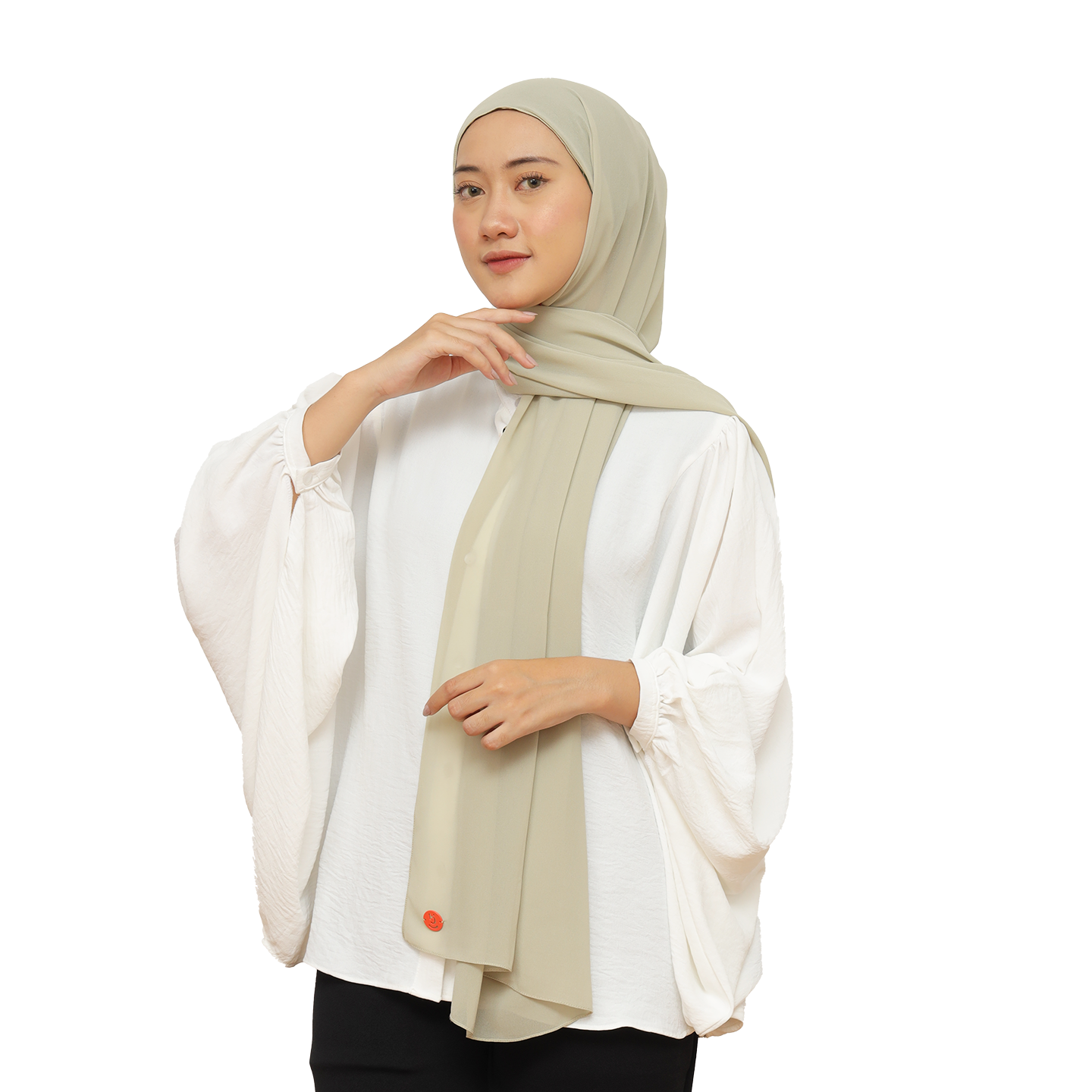 Malaka Pashmina Inner Hijaberies - Ivory