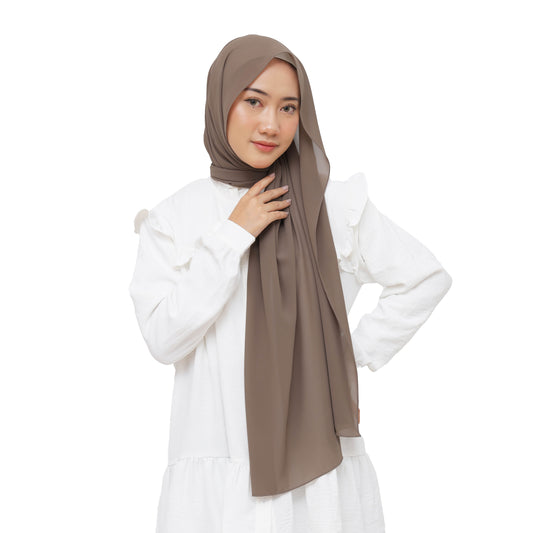 Daily Pashmina Ceruty Babydoll Hijaberies - Nickel