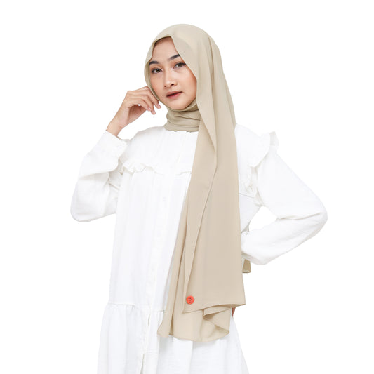 Daily Pashmina Ceruty Babydoll Hijaberies - Travertine