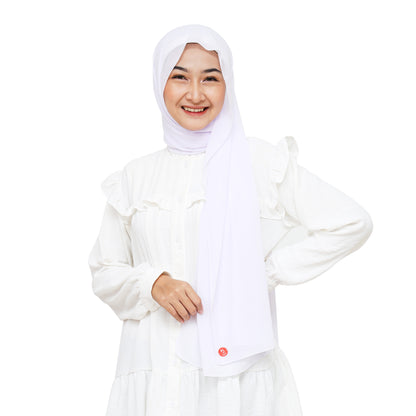 Daily Pashmina Ceruty Babydoll Hijaberies - White