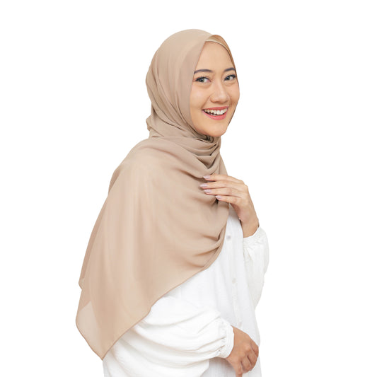 Daily Pashmina Ceruty Babydoll Hijaberies - Khaky