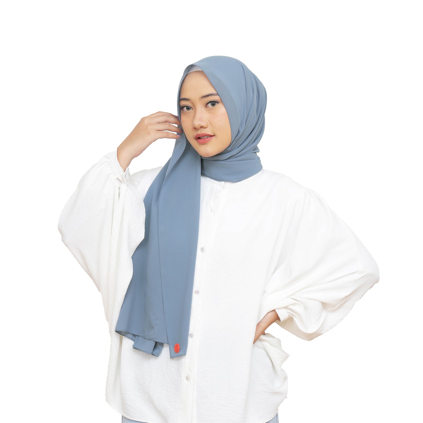 Daily Pashmina Ceruty Babydoll Hijaberies - Denim Blue