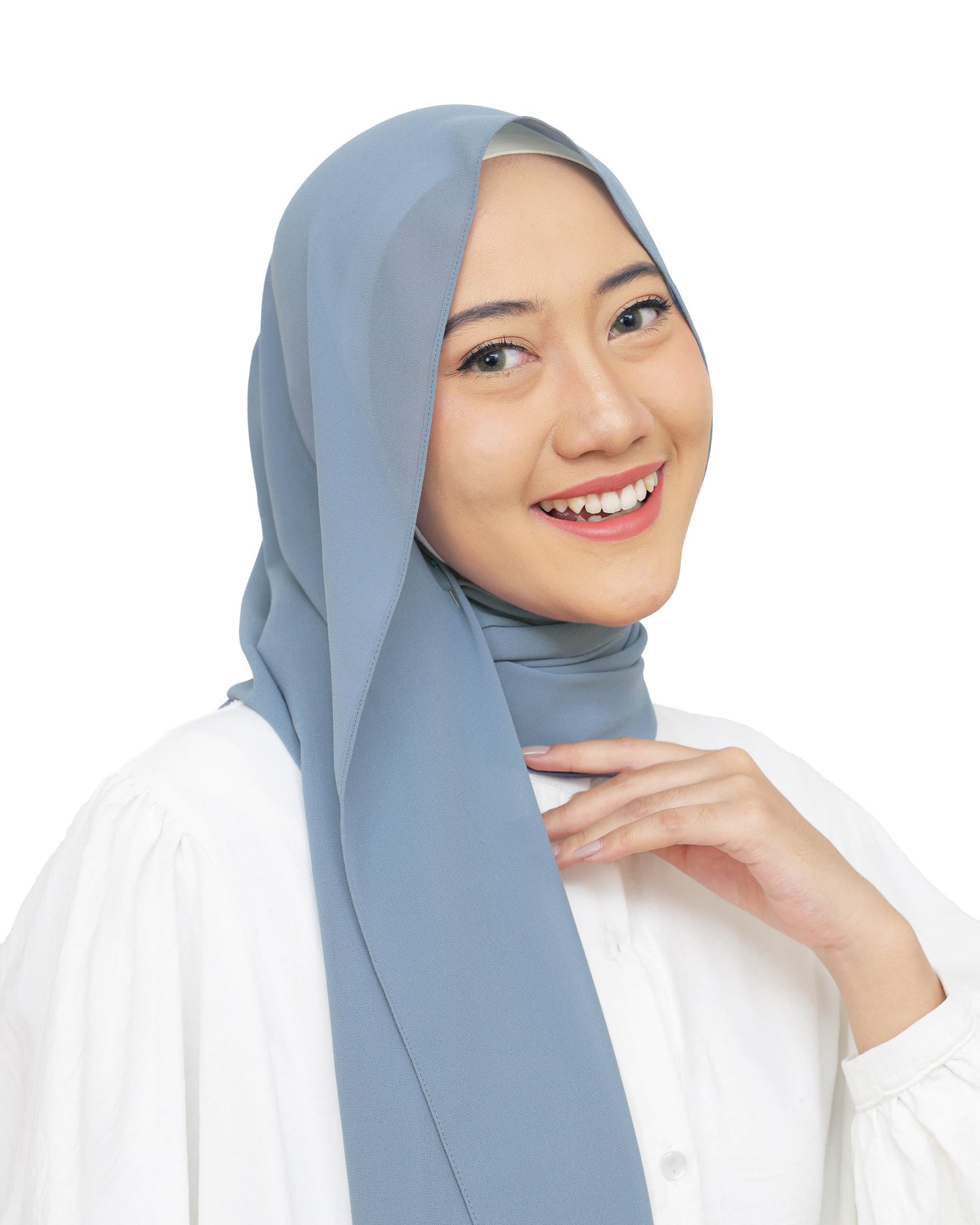 Daily Pashmina Ceruty Babydoll Hijaberies - Denim Blue