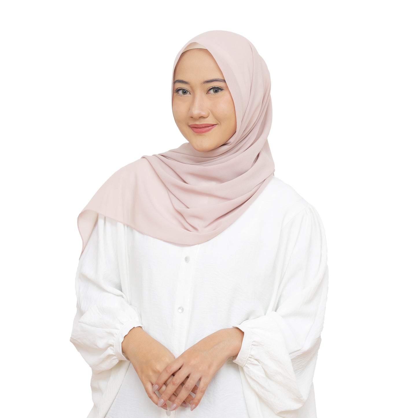 Daily Pashmina Ceruty Babydoll Hijaberies - Pale Blush