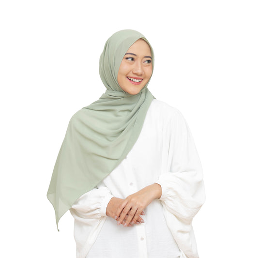 Daily Pashmina Ceruty Babydoll Hijaberies - Sage Green