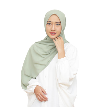 Daily Pashmina Ceruty Babydoll Hijaberies - Sage Green