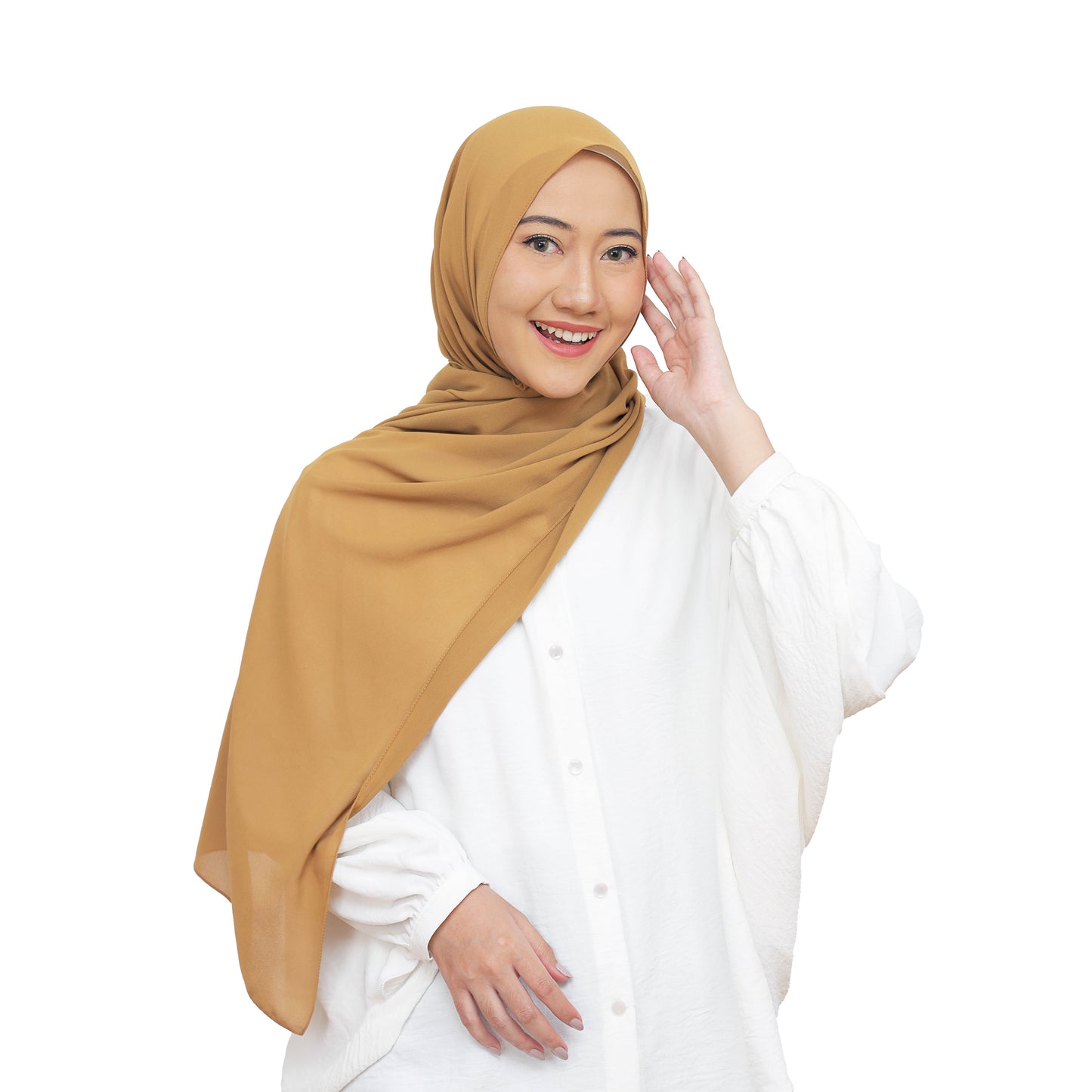 Daily Pashmina Ceruty Babydoll Hijaberies - Butternut