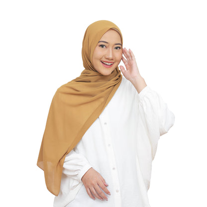 Daily Pashmina Ceruty Babydoll Hijaberies - Butternut