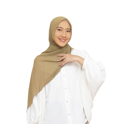 Daily Pashmina Ceruty Babydoll Hijaberies - Olive