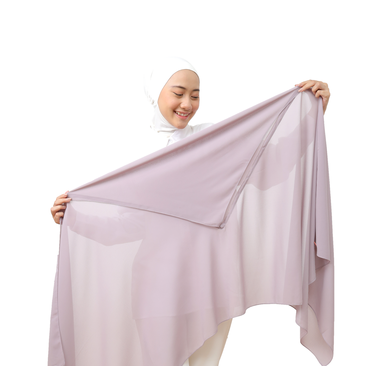 Kelora Pashmina Square Ceruty Babydoll Hijaberies - Soft Lavender