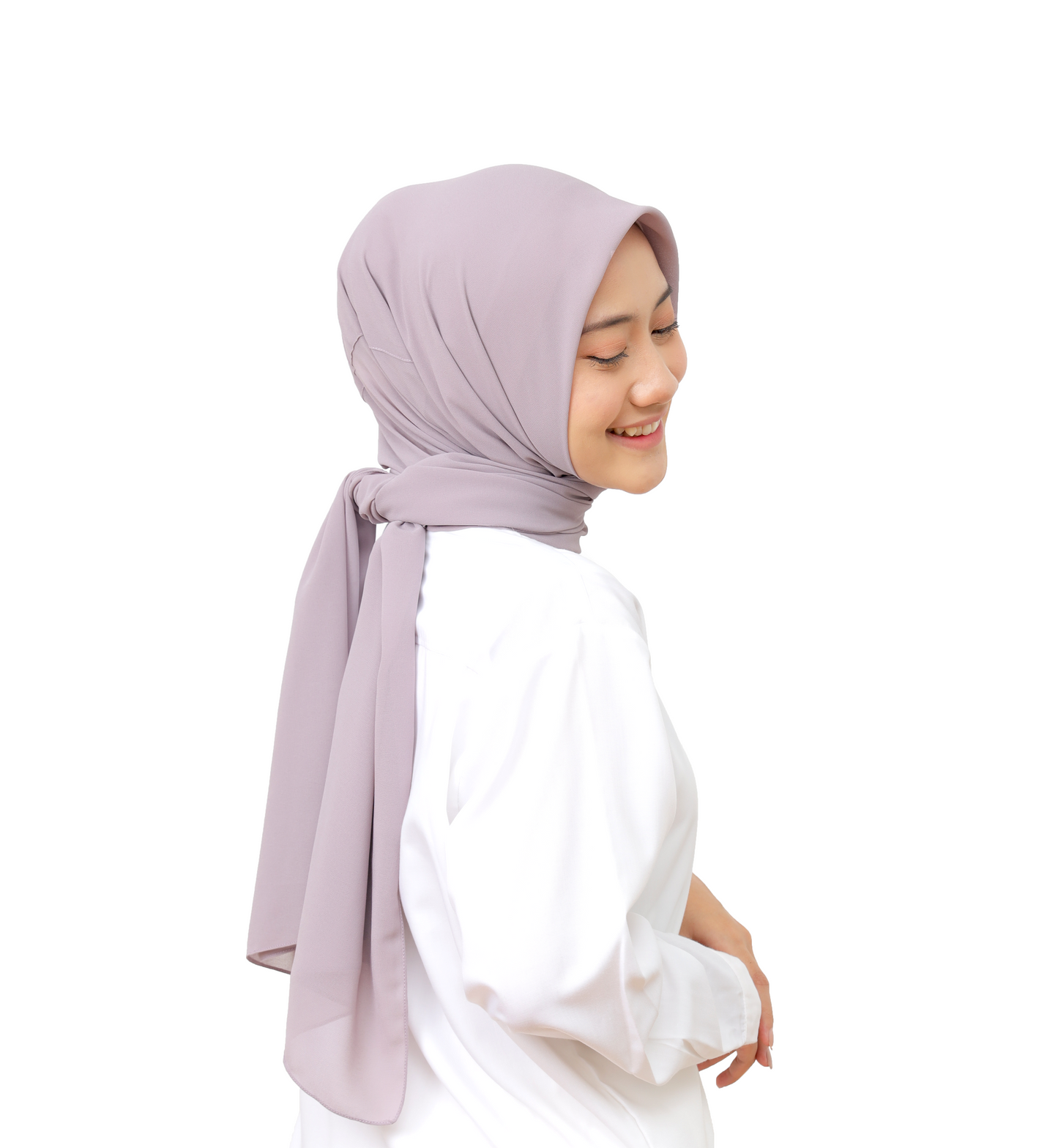 Kelora Pashmina Square Ceruty Babydoll Hijaberies - Soft Lavender