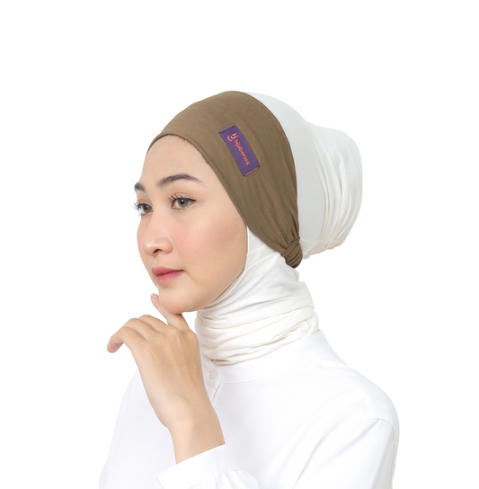 Inner Hijab Bandana Cotton Rayon Hijaberies - Cappucino