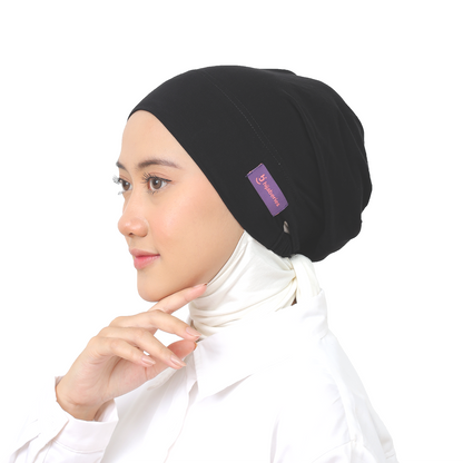 Inner Hijab Arab Karet - Black