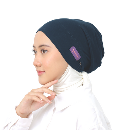 Inner Hijab Arab Karet - Navy