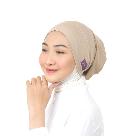 Inner Hijab Arab Karet - Beige