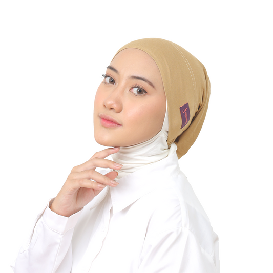 Inner Hijab Arab Karet - Cream/Skin